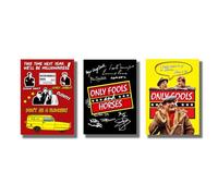 Only Fools and Horses Set of 3 A4 Posters, Del Boy, Roodney, Grandad, Uncle Albert Wall Art Prints, OFAH Classic British Comedy Collection, Cast Autographed Design