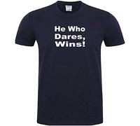 ONLY Fools and Horses T Shirt HE WHO Dares WINS (2XL, Blue)