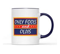 Only Fools and Oldis Mug - Funny Old TV Show Joke Gifts Presents Birthday Christmas Secret Santa Men Women Novelty Rude Mum Dad Colleague Ceramic Tea Coffee Cup (Cobalt Handle Prime)