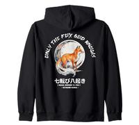 Only Fox God Knows. Nana korobi ya oki. Fall Seven Times Zip Hoodie