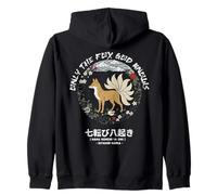 Only Fox God Knows. Nana korobi ya oki. Fall Seven Times Zip Hoodie