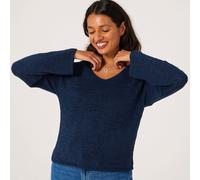 Only Geena Reversible V-Neck Knitted Jumper NAVY 2XL
