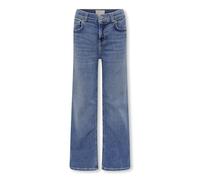 ONLY Girl's Kogmadison Blush Wide DNM Cro37 Noos Straight Jeans, Medium Blue (Medium Blue Denim), 158