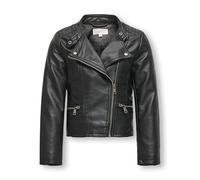 ONLY Girl's Konfreya Biker Otw Noos Faux Leather Jacket, Black, 158 UK