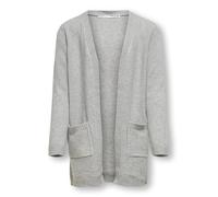 ONLY Girls' KONLESLY L/S Open Cardigan KNT Sweater, Light Grey Mix, 122-128 cm