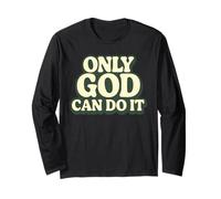 Only God Can Do It Retro 70s Christian Faith Vintage Long Sleeve T-Shirt