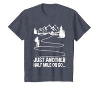 Only Half a Mile or So Hiking, Climbing, Funny Hiker T-Shirt, Youth, Heather Blue, 4T