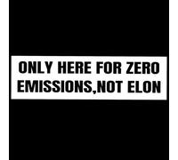 ONLY HERE for Zero Emissions,NOT Elon-Elon Musk Regret Car Sticker ! Anti Elon Bumper Stickers!Elon Went Crazy Model X Y 3 S Vinyl Decals Accessories (White)