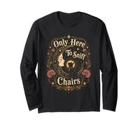 Only Here to Sniff Chairs Celestial Tarot Cat Long Sleeve T-Shirt