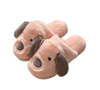 ONLY-HOT Cute Dog House Slippers Thermal Soft Plush Funny Slippers Winter Warm Slip-on Shoes Novelty Animal Slippers Memory Foam Non-Slip Fuzzy Fluffy Slippers Home Indoor Bedroom Slippers