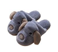 ONLY-HOT Cute Dog House Slippers Thermal Soft Plush Funny Slippers Winter Warm Slip-on Shoes Novelty Animal Slippers Memory Foam Non-Slip Fuzzy Fluffy Slippers Home Indoor Bedroom Slippers