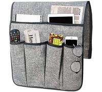 ONLY-HOT Double Layers Sofa Armrest Organizer Couch Remote Holder Armchair Recliner Bedside Caddy with 6 Pockets for Magazines, Books, TV Remote Control, Phone, Glasses