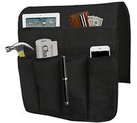 ONLY-HOT Double Layers Sofa Armrest Organizer Couch Remote Holder Armchair Recliner Bedside Caddy with 6 Pockets for Magazines, Books, TV Remote Control, Phone, Glasses
