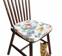 (Only includes the seat cushion no other items) Comfortable Kitchen Chair Cushions with Straps Washable Non-Slip Trapezoidal Seat Pads for Dining Chairs Garden Chairs - (#23 40x38x3cm)
