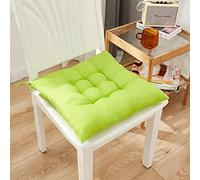 (Only includes the seat cushion no other items) Comfortable Square Seat Cushions for Dining Chairs - Set of 2 40x40x6 cm Non-Slip Ties Ideal for Kitchen Office Living Room Garden - Green Color