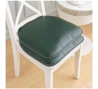 (Only includes the seat cushion no other items) Eco-Leather Chair Cushions for Kitchen & Dining Room - Non-Slip Seat Pads 40x43 cm Green Set of 2 - Comfortable & Stylish Chair Cushions for Home Decor
