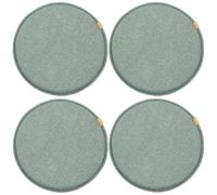(Only includes the seat cushion no other items) High Bar Stool Cushions Round Kitchen & Dining Chair Pads with Buckle 33cm Green (Pack of 4) - Comfortable & Stylish Seat Cushions for Home Decor