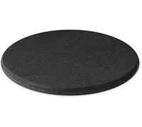 (Only includes the seat cushion no other items) Memory Foam Anti-Slip Chair Cushions for Garden Kitchen Restaurant - Solid Black 35x2 cm - Comfortable Non-Slip Seat Pads for Outdoor & Indoor Use