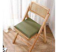 (Only includes the seat cushion no other items) Memory Foam Chair Cushions Waterproof Faux Leather Seat Pads with Zipper Non-Slip Rectangle/Square for Home Office & Dining Green 40x50x3cm