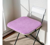 (Only includes the seat cushion no other items) Memory Foam Square Chair Cushions with Zipper Non-Slip Velvet Dining Seat Pads 45x45cm Comfortable Garden Cushions 2 Pack (Pack of 1)