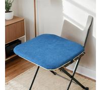 (Only includes the seat cushion no other items) Memory Foam Square Velvet Chair Cushions with Zipper Non-Slip Dining Seat Pads for Garden 45x45cm Comfortable 6-Pack Perfect for Home & Patio