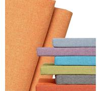 (Only includes the seat cushion no other items) Outdoor/Indoor Cushion Cover Replacement - Linen Seat Cushion Cover with Zipper for Garden Bench - Orange 160x35x5cm - Perfect for Patio & Home Décor