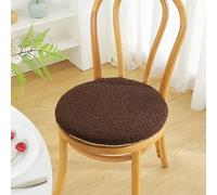 (Only includes the seat cushion no other items) Plush Velvet Round Cushion Set - Soft Quilted Seat Pillow with Non-Slip Zipper for Indoor/Outdoor Dining Garden Café - 50CM 1 Piece