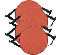 (Only includes the seat cushion no other items) Round Chair Cushions with Ties for High Stools - Set of 4 Golden Gel Seat Cushions for Dining and Kitchen - 30cm x 3cm Comfortable and Stylish Decor