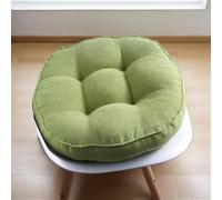(Only includes the seat cushion no other items) Round Dining Chair Cushions 40cm Thick Seat Pads for Kitchen & Patio Soft Polyester Cushions Office & Garden Use 4 Count (Pack of 1)
