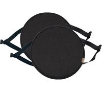 (Only includes the seat cushion no other items) Round Stool Cushion Non-Slip Seat Pad for Kitchen & Dining Chairs High Stool Cushion with Ties Black 40x3cm 2-Pack Comfortable Home Décor