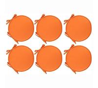 (Only includes the seat cushion no other items) Set of 2/4/6 Round Cushions for Kitchen Chairs with Ties Bistro Seat Cushions for Dining Chairs & Bar Stools Comfortable Chair Pads C-11