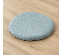 (Only includes the seat cushion no other items) Set of 2 Round Soft Chair Cushions Solid Color for Kitchen Dining Room Office & Garden - Comfortable Linen Material Support