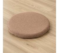 (Only includes the seat cushion no other items) Set of 2 Round Solid Color Cushions - Soft Linen Chair Pads for Kitchen Dining Room Office & Garden - Enhance Comfort & Style