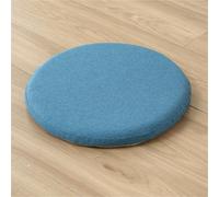 (Only includes the seat cushion no other items) Set of 2 Soft Round Linen Chair Cushions Solid Color Comfortable for Kitchen Dining Room Office Garden - Elegant and Cozy Seat Pads