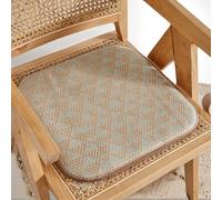 (Only includes the seat cushion no other items) Set of 3 Soft Natural Rattan Cushions for Dining Chair Non-Slip Office Sofa Seat Cushions Summer Comfort 50x50 cm - Ideal for Indoor & Outdoor Use