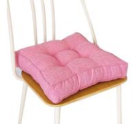 (Only includes the seat cushion no other items) Set of 4 Square Cushions for Dining Chairs Black Color 10cm Thick Indoor/Outdoor Use Comfortable Seat Pads for Kitchen & Garden (Chairs Not Included)
