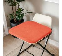 (Only includes the seat cushion no other items)Square Velvet Dining Chair Cushions Non-Slip 40x40cm Seat Pads with Ties Set of 6 Comfortable and Stylish Cushions for Kitchen and Dining Room Furniture