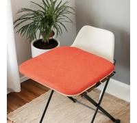 (Only includes the seat cushion no other items) Square Velvet Memory Foam Chair Cushions with Zipper Non-Slip Dining & Garden Seat Pads 45x45cm Comfortable & Stylish Set of 6