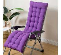 (Only includes the seat cushion no other items) Thick Garden Lounge Chair Cushion Soft Breathable Recliner Pillow for Indoor/Outdoor Use Long 90 x 40 cm (Purple) - Ultimate Comfort for Deck and Patio