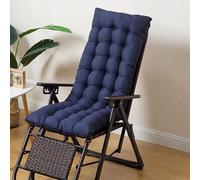 (Only includes the seat cushion no other items) Thick Outdoor Lounge Chair Cushion Soft Breathable Recliner Pillow for Garden & Indoor Use 100 x 45 cm Dark Blue Comfort & Style for Relaxation