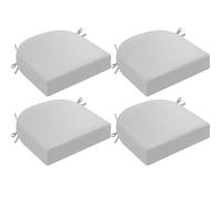 (Only includes the seat cushion no other items) U-Shaped Outdoor Chair Cushions 40x40cm Non-Slip Seat Pads with Ties for Indoor & Outdoor Use Gray Dining Room & Living Room Cushions (4pcs)