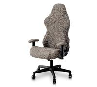 (Only includes the seat cushion no other items) Universal Stretch Chair Cover with Zipper - 4-Piece Set - Light Gray Fabric Sofa Protector - Soft Easy to Install - Perfect for Home Decor