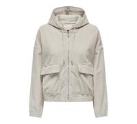 ONLY Cord Jacket Stylish Hooded Cord Jacket with Pockets, Colours:Beige, Size:S