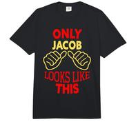 Only Jacob Looks Like This Funny Jacob Name Comfort Colors Adult Heavyweight T-Shirt
