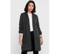 Only 'Jade' Worn Open Long Cardigan Dark Grey Marl