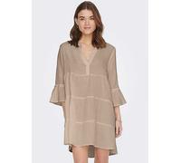 Only Jersey Tunic Mini Dress Oxford Tan