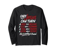 Only Jesus Can Turn Mess To Message Victim To Victory Best Long Sleeve T-Shirt