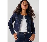 Only Joana Long Sleeve Denim Jacket, Blue, Size L, Women Blue