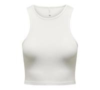 ONLY JRS Noos Women's Onlbelia S/L Crop Top, Cloud Dancer, S