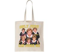 Only judy can judge me Vintage Canvas Tote Bag - Reusable Cotton Shopping Bag, Natural